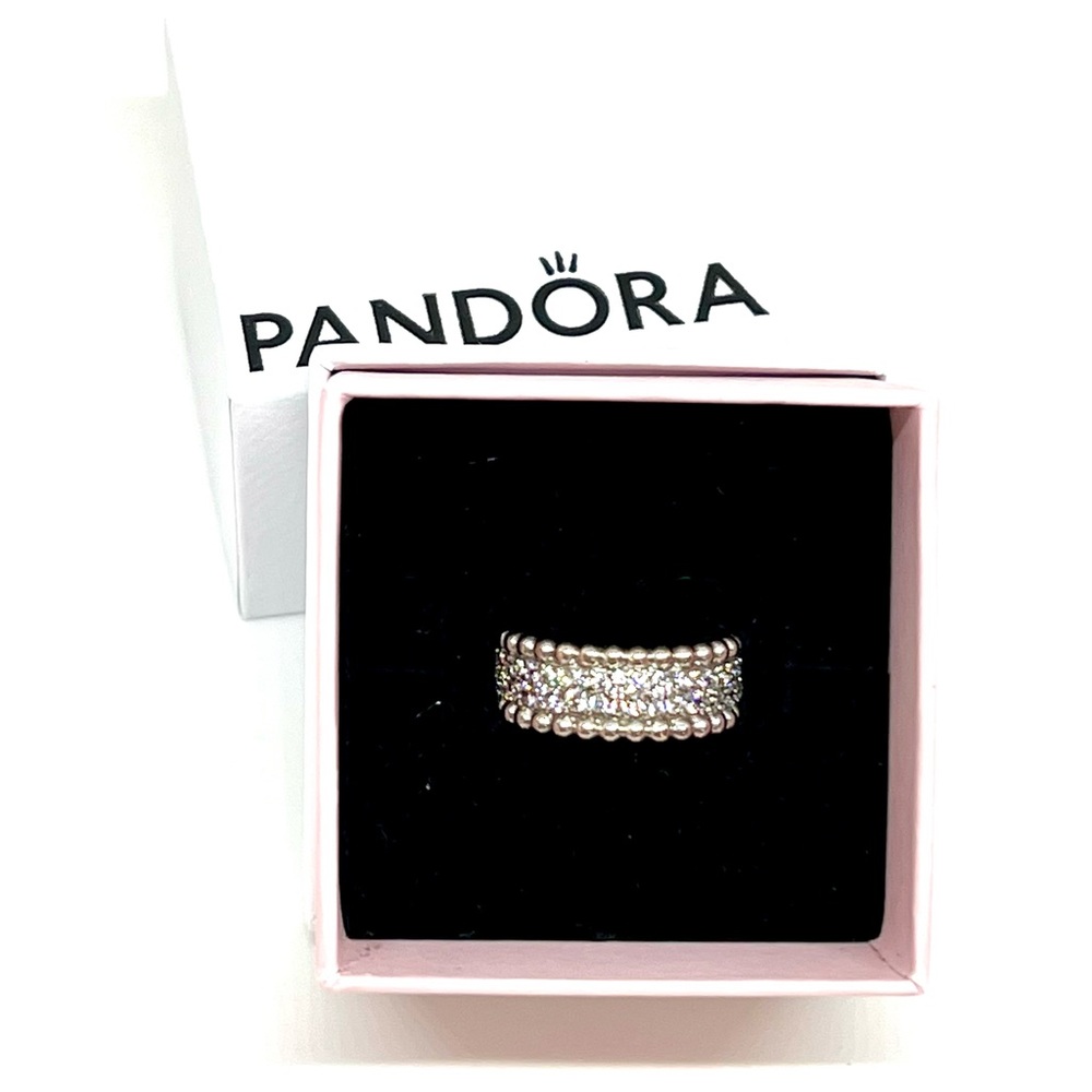 NEW Pandora Pave Beaded Ring